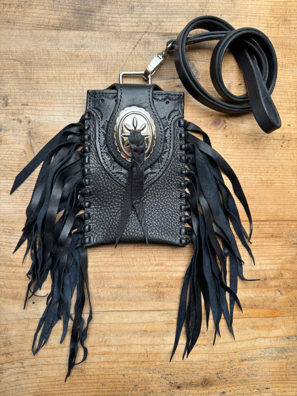 The Lonerider Fringe Phone Pouch